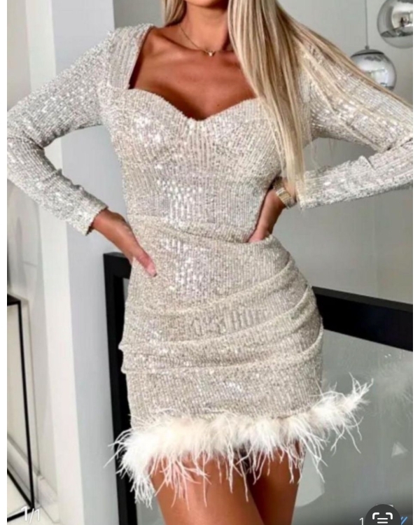 Rochie party Dorine auriu